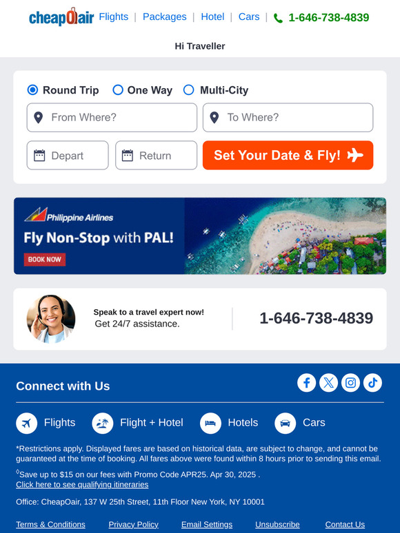 ✈  Discover Great Low Fares Today!