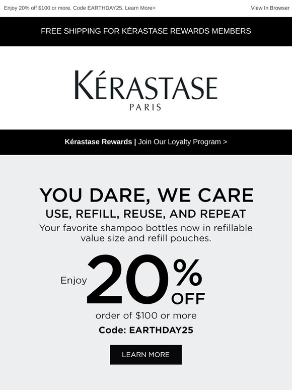 Celebrate Earth Day with 20% off your order of $100 or more