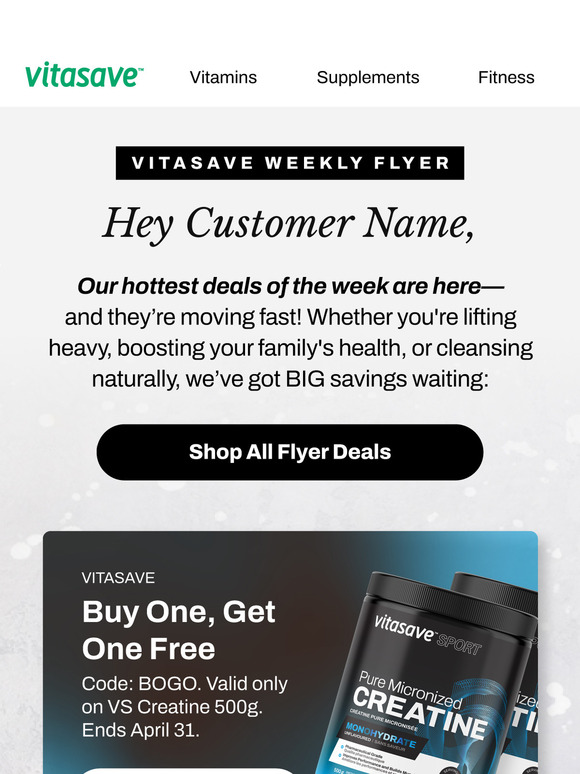 BOGO on Creatine + 25% Off Iron Vegan? This Week Only!