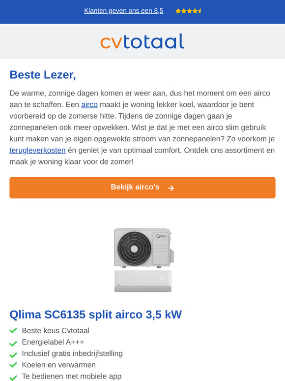 De beste airco's voor de zomer