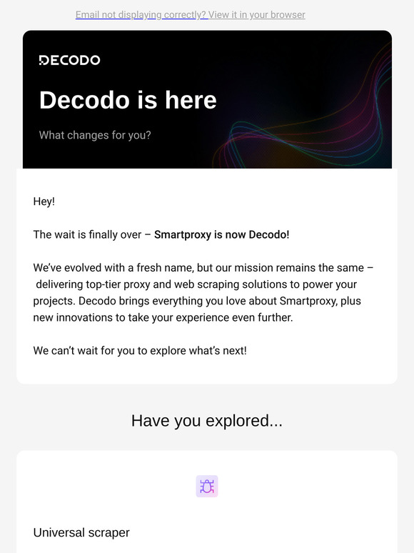 Smartproxy is now Decodo ✨