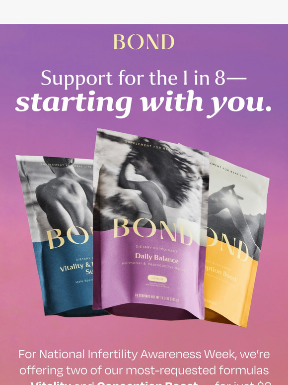 2 for $8 each—our National Infertility Week gift