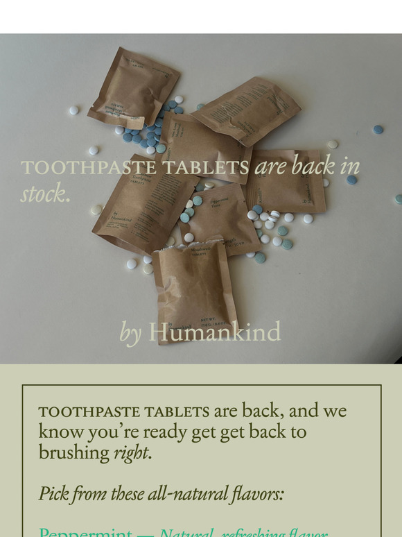 Toothpaste is back in stock 🦷