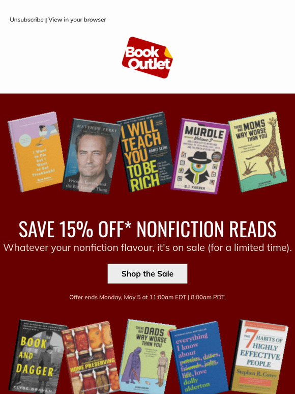 Nonfiction is 15% off, that’s a fact ✔️