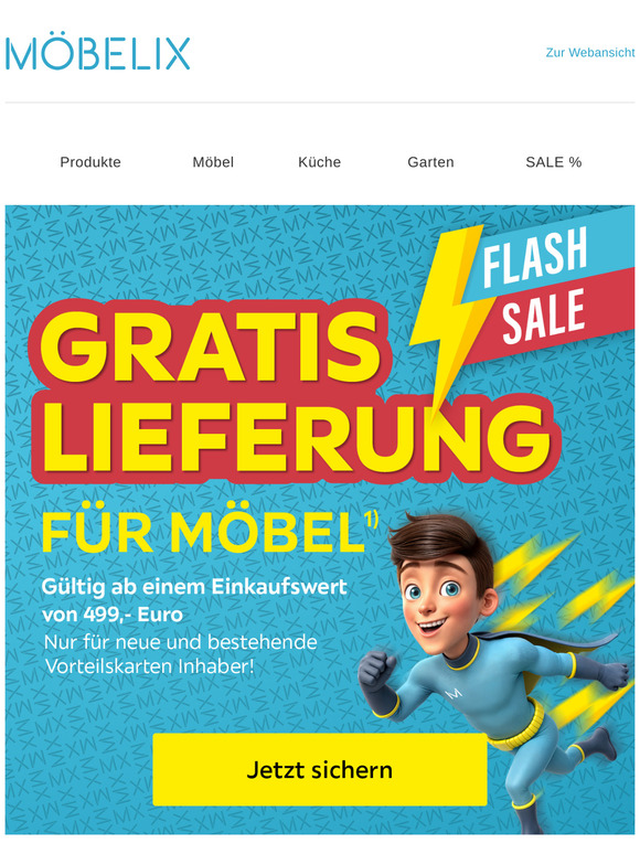 Jetzt: GRATIS Lieferung für Möbel 🚚