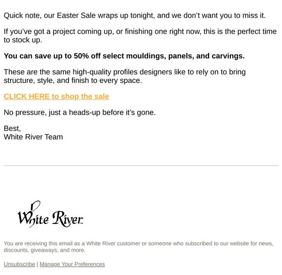 RE: Easter Sale
