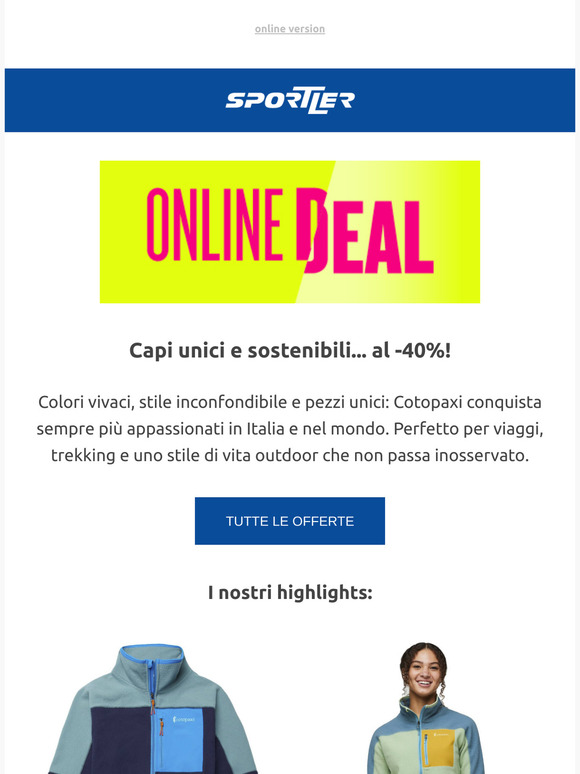 -40% su Cotopaxi 🍃