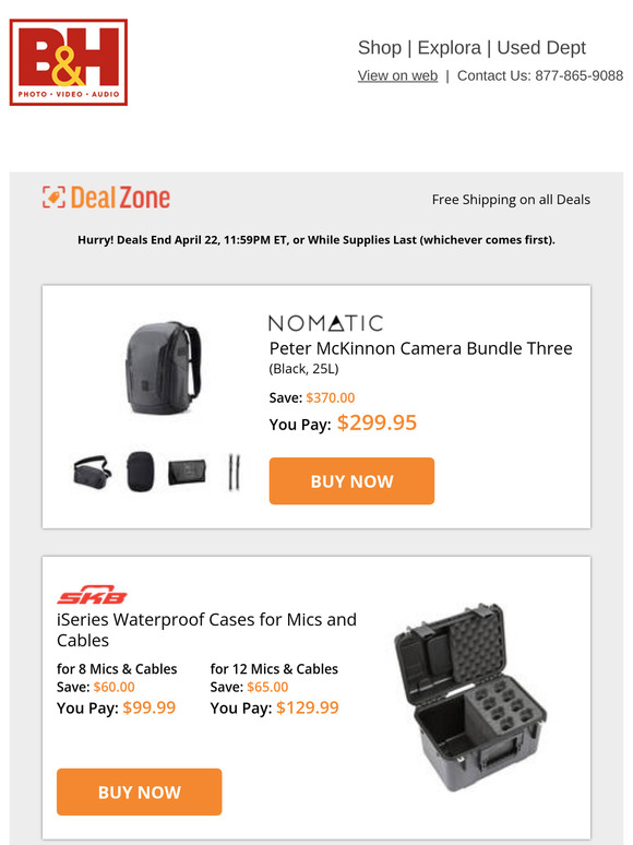 Today's Deals: 💰$370.00 OFF! Nomatic Peter McKinnon Camera Bundle Three & More!