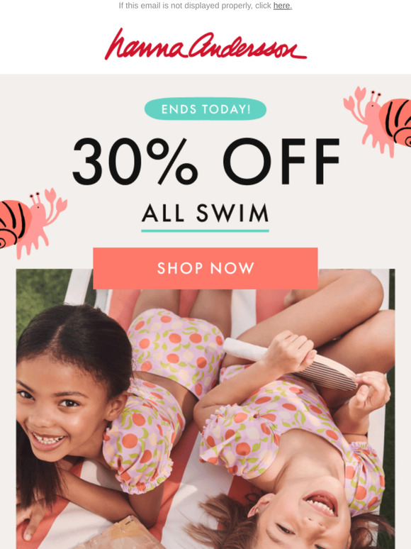 Ends Today: 30% Off ALL Swim 🐠