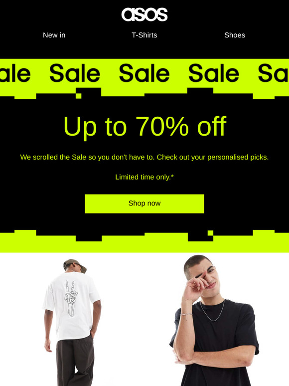 —, the up-to-70%-off Sale is here!