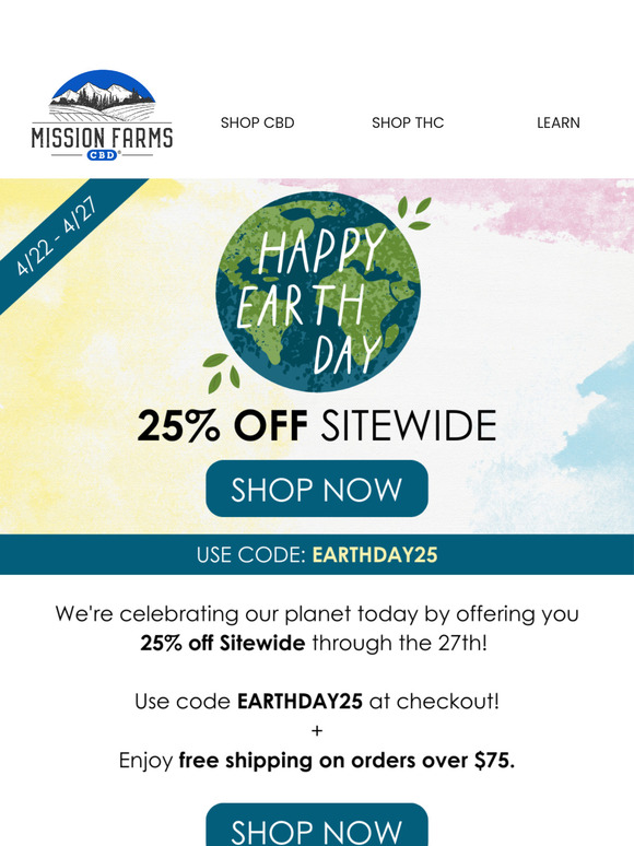 Celebrate Earth Day with 25% Off! 🌿