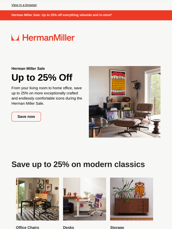 On now: Up to 25% off everything sitewide