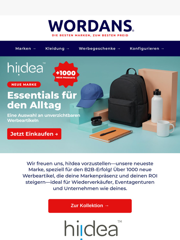 🎯 Neue hi!dea-Werbeartikel: Stärke deine Marke mit über 1000 B2B-Essentials!