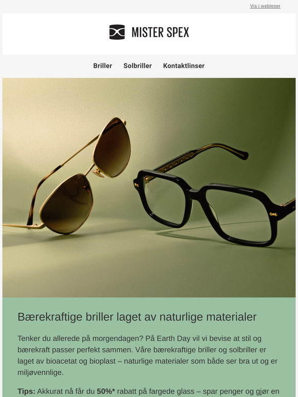 Earth Day: oppdag våre bærekraftige briller