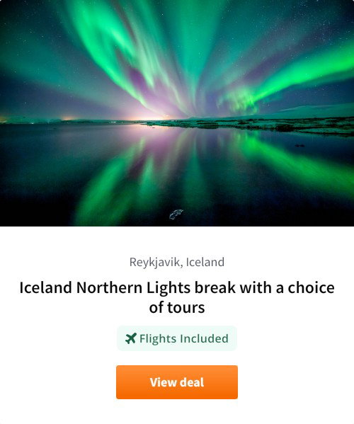 Iceland Northern Lights break with a choice of tours