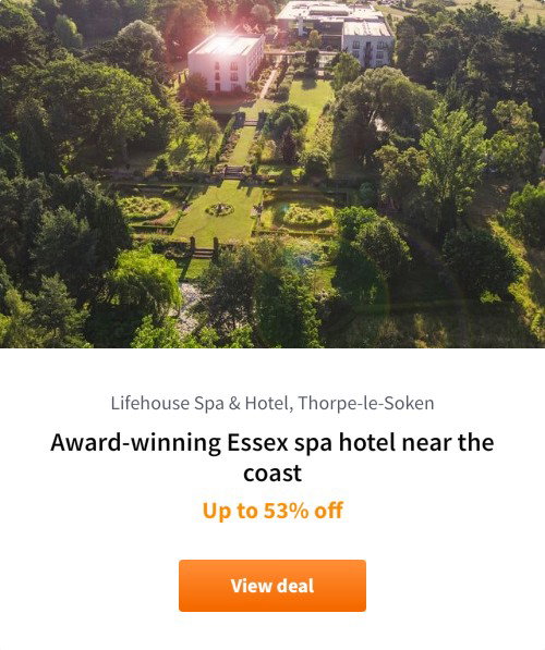 Award-winning Essex spa hotel near the coast