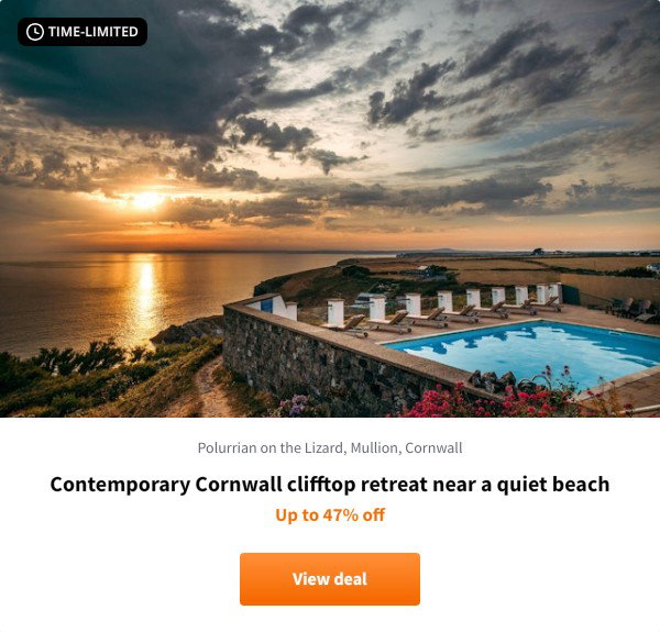 Contemporary Cornwall clifftop retreat near a quiet beach