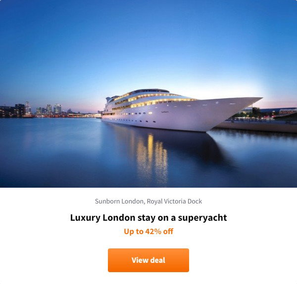 Luxury London stay on a superyacht