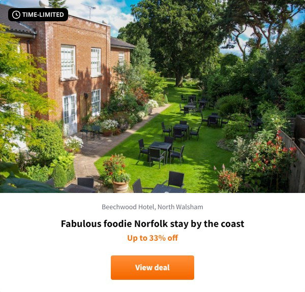 Fabulous foodie Norfolk stay by the coast