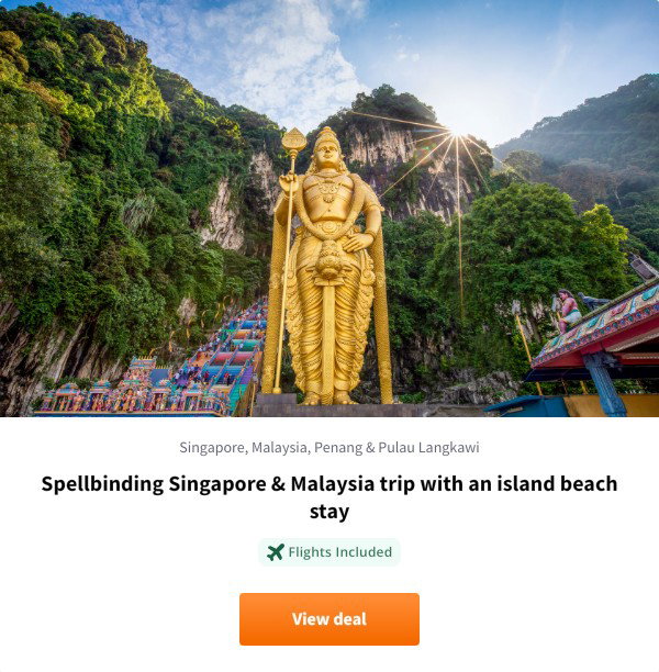 Spellbinding Singapore & Malaysia trip with an island beach stay