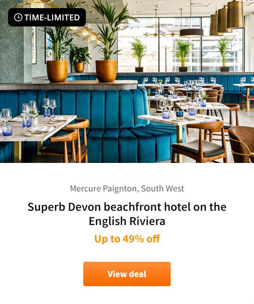 Superb Devon beachfront hotel on the English Riviera