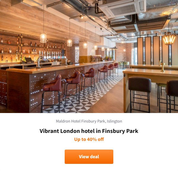 Vibrant London hotel in Finsbury Park