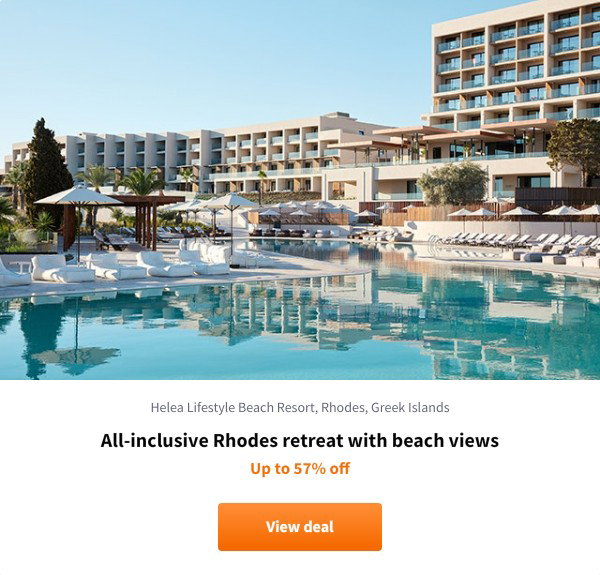 All-inclusive Rhodes retreat with beach views