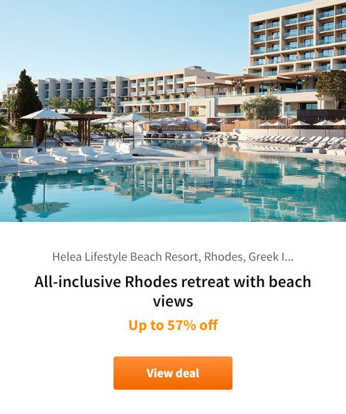 All-inclusive Rhodes retreat with beach views