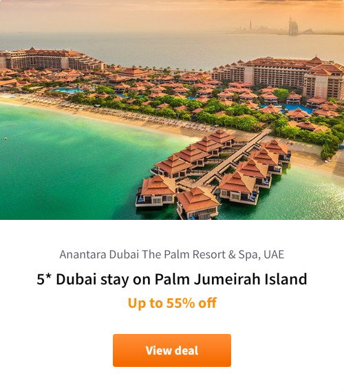 5* Dubai stay on Palm Jumeirah Island