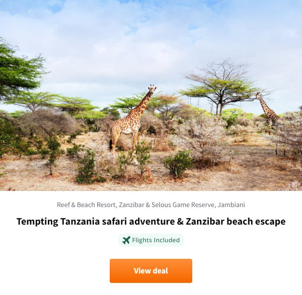 Tempting Tanzania safari adventure & Zanzibar beach escape