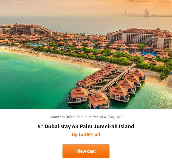 5* Dubai stay on Palm Jumeirah Island