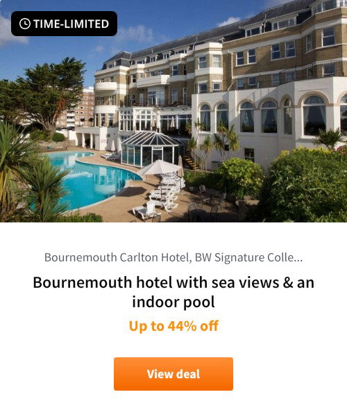 Bournemouth hotel with sea views &amp; an indoor pool
