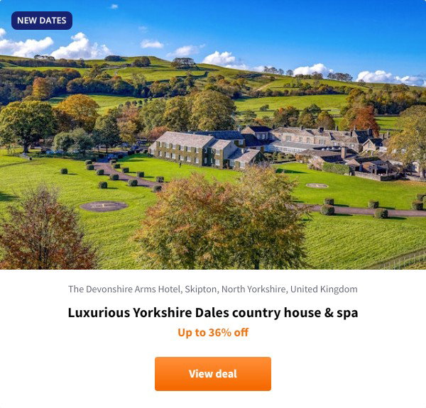 Luxurious Yorkshire Dales country house & spa