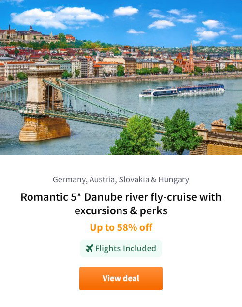 Romantic 5* Danube river fly-cruise with excursions &amp; perks