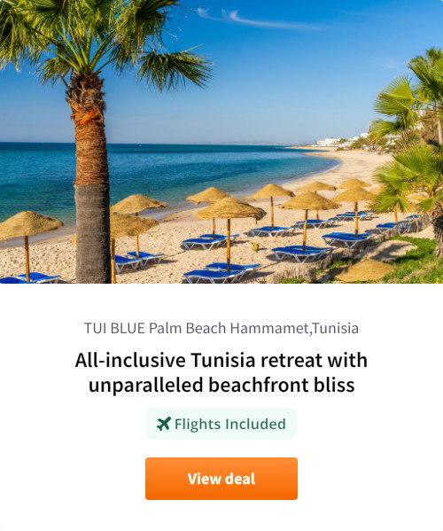All-inclusive Tunisia retreat with unparalleled beachfront bliss
