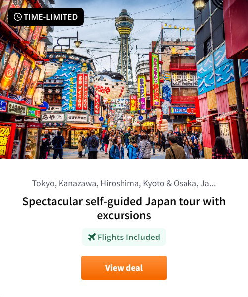 Spectacular self-guided Japan tour with excursions