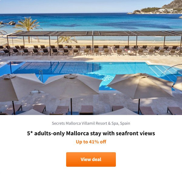 5* adults-only Mallorca stay with seafront views