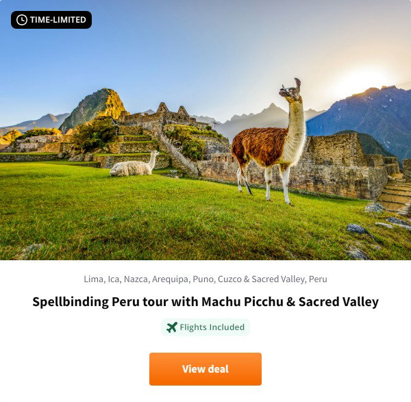 Spellbinding Peru tour with Machu Picchu & Sacred Valley