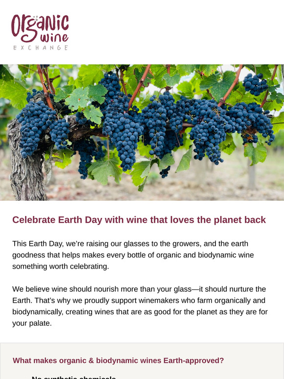 Good for the Earth, great in your glass ($22 off)