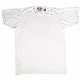 White 55% Hemp, 45% organic Cotton crew Tee