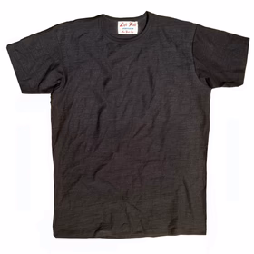 Black super slub heavyweight Wakayama knit Tee