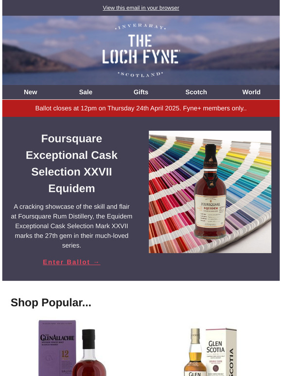 BALLOT: Foursquare Exceptional Cask Selection XXVII Equidem