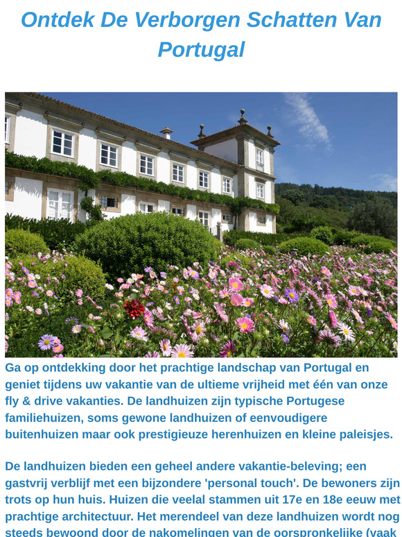 Ontdek Authentiek Portugal - Landhuizen,  Herenboerderijen & Casas