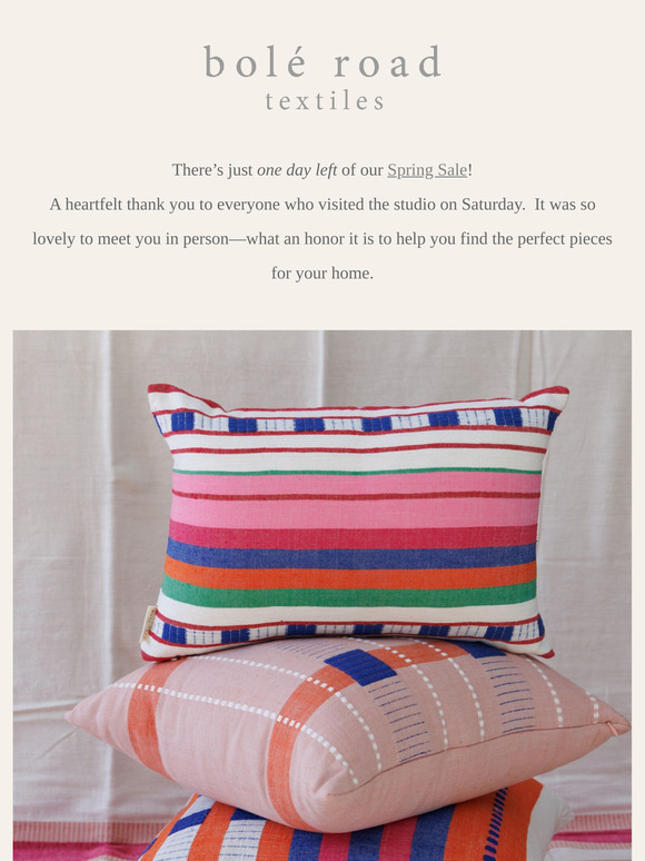 Thank You + Final Hours of Our Spring Sale