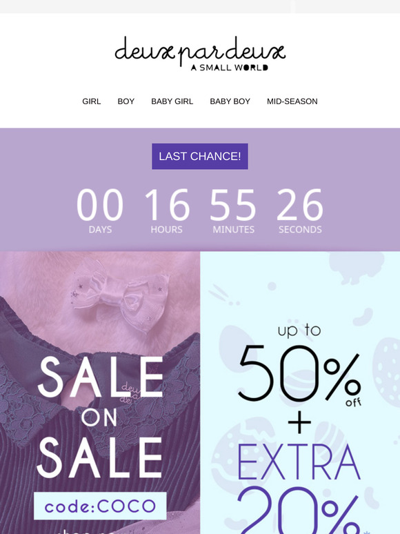 Last Chance 🚨50% + EXTRA 20% On Our Sale 🤩
