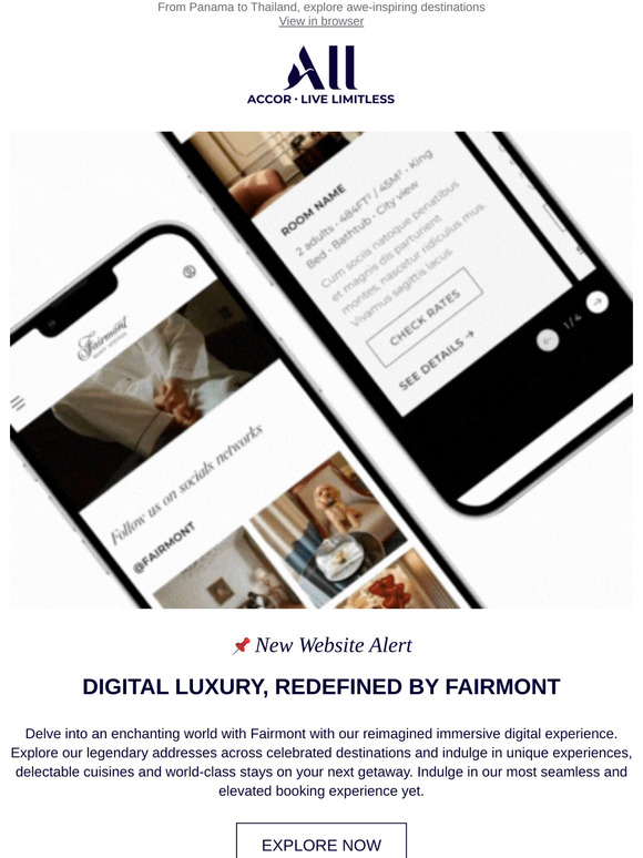 Unparalleled escapes await your arrival, —