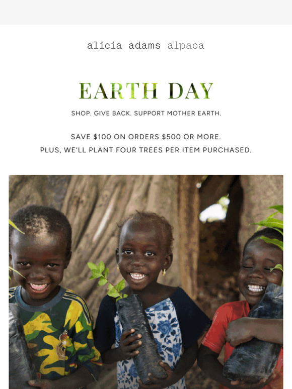 Plant trees + save $100 on Earth Day 🌱