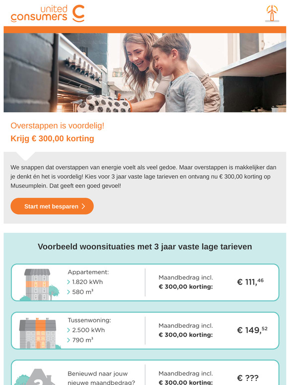 Waarom meer betalen voor je energie op Museumplein? Vergelijk nu en krijg E 300,00 korting!