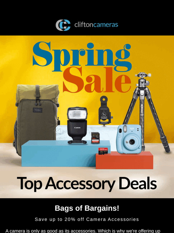 Hop on board with 20% off Camera Accessories this Spring 🐰