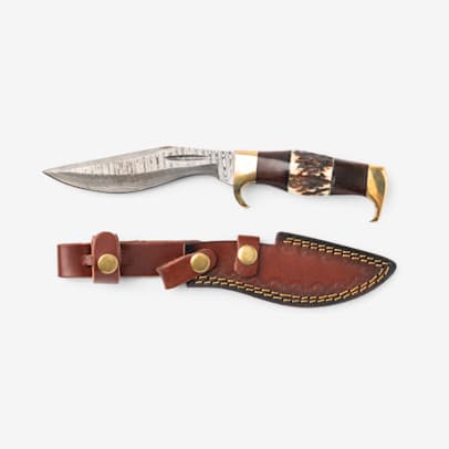 Walnut and Stag Horn Kukri
